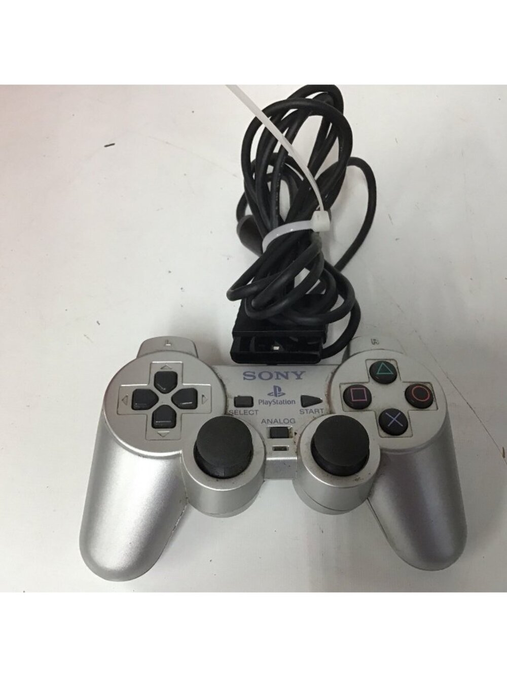 Official Sony PS2 Controller OEM PlayStation 2 DualShock 2 Silver WORKS PERFECT!